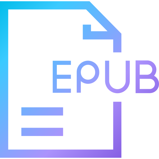 Icon of a digital document with a folded corner and the text 'EPUB'.